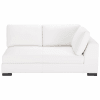 Modulares ausziehbares Ledersofa mit Armlehne rechts, weiß